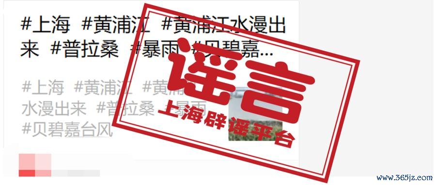 网传黄浦江漫堤。